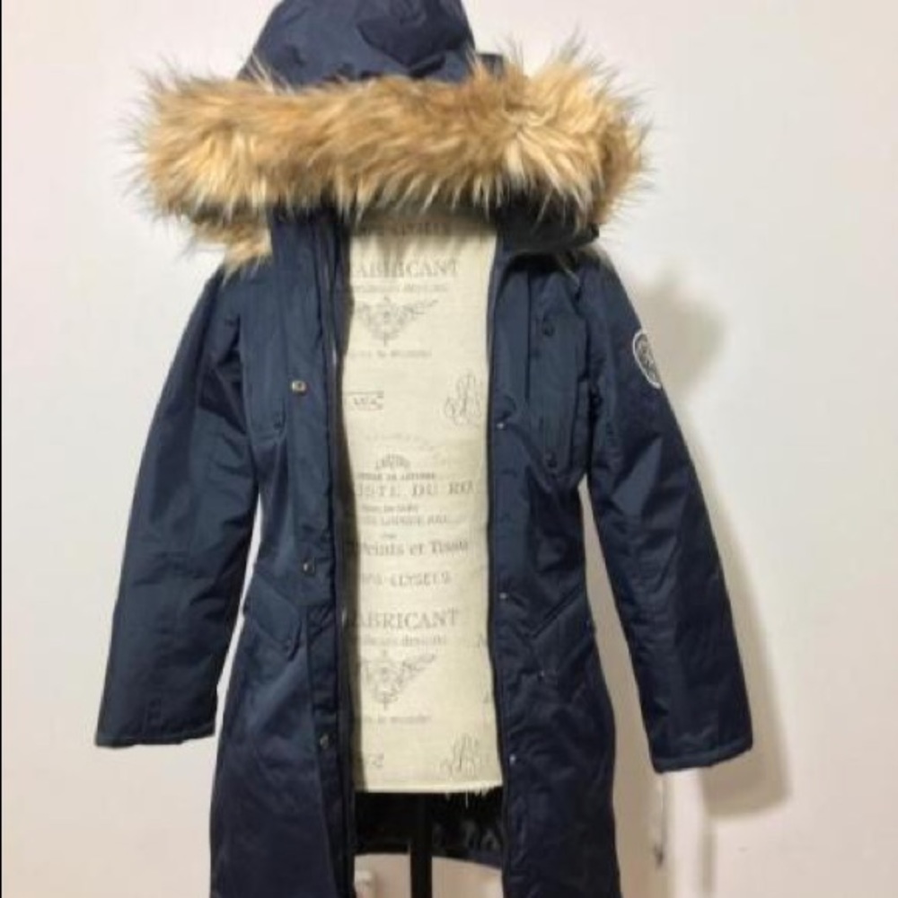 Madden girl  Small navy blue parka jacket coat